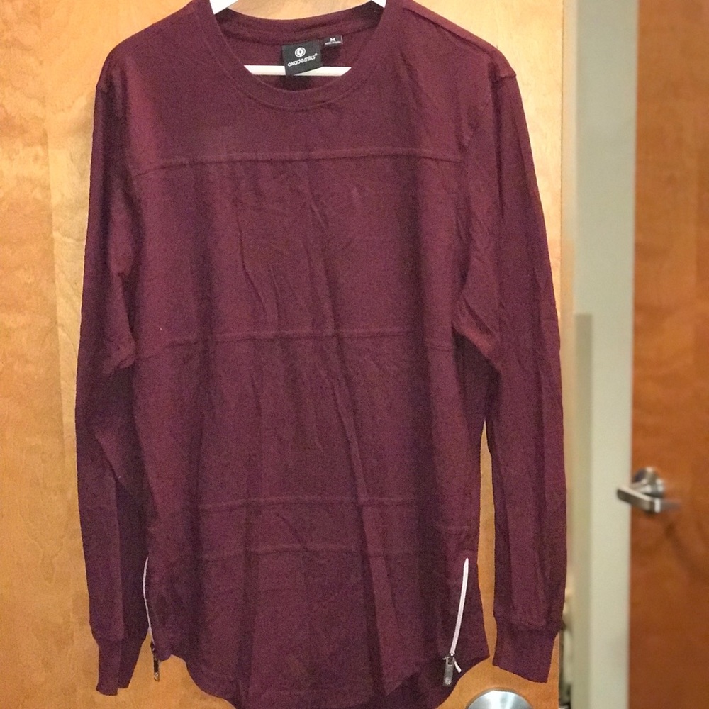 Akademiks Long Sleeve Shirt (Maroon)